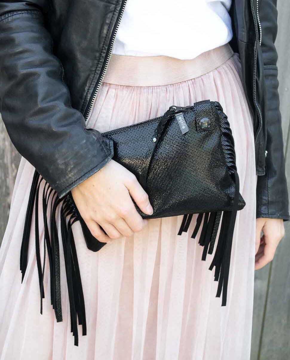 python-print-leather-evening-bag